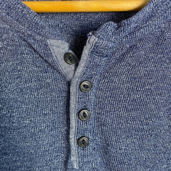 Buffalo David Bitton Men's‎ Blue Long Sleeve Medium Weight Henley T-Shirt Large - Picture 6 of 13